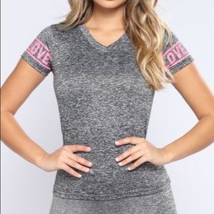 NWT. Love on the Brain Active Top by Fashion Nova
